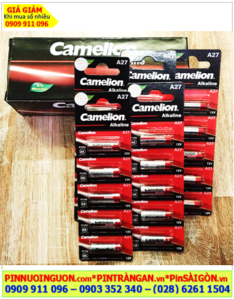 COMBO mua 1 HỘP 10vỉ 5viên Pin 12v Remote Camelion A27,27A chính hãng _Giá chỉ 429.000đ/50viên